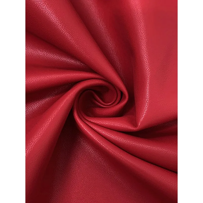 Tinna Vintage Modern Red Leather Shirts Woman 2025 Pu Long Sleeve Turn Down Collar Single Breasted Shirts&blouses 188767 - Image 6